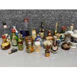 Total of 23 miscellaneous vintage alcohol minatures - still sealed