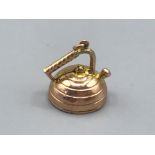 9ct gold kettle charm 3.4g