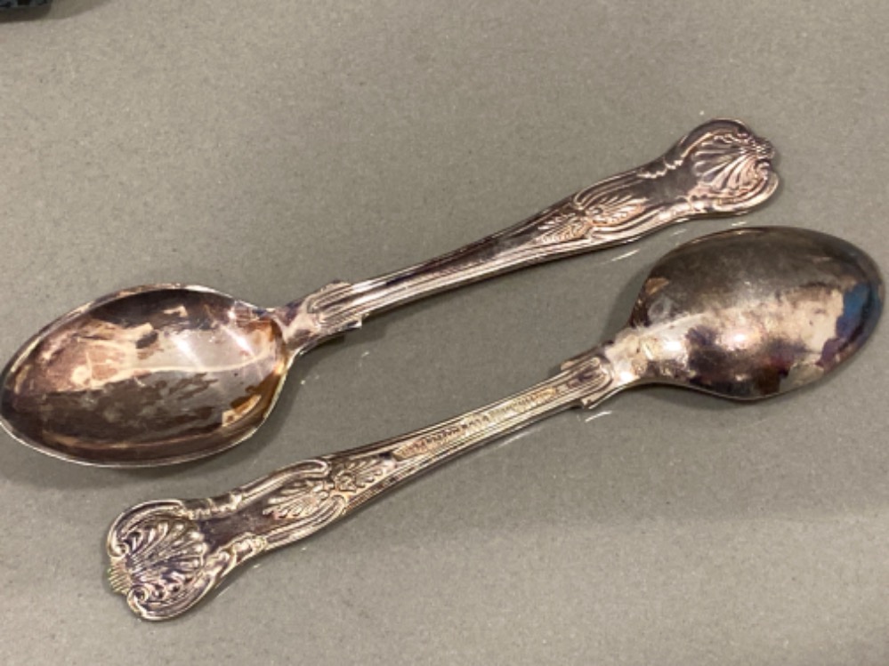 Vintage “Mappin & Webb” silver spoon set in original fitted case - Bild 2 aus 3