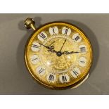 Vintage “Ernest Botel & Co” gilt pocket watch with 8 day movement & Alarm