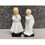 2x Royal Doulton ceramic ornaments includes “Bedtime” & “Darling”