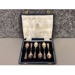 Vintage “Mappin & Webb” silver spoon set in original fitted case