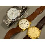 3x vintage wristwatches includes makers Sekonda, Omega & Swatch