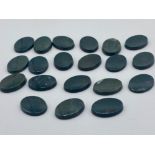 20x Bloodstone 16mm x 12mm oval gemstones