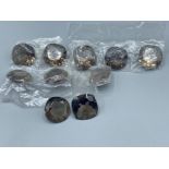 10x Smokey Quartz Cushion Cut 23mm