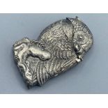 Silver plated Vesta case in the form of a bird - 61.9g