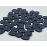 54 x black Onyx 12mm x 10mm gemstones