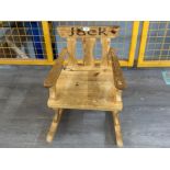 Child’s solid pine armchair
