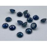 7.15cts natural sapphires 4.5mm round stones (15 in total)