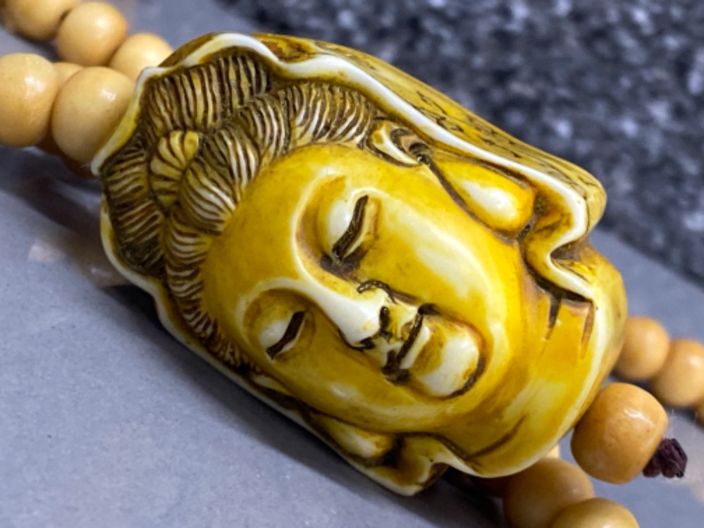 Chinese goddess of mercy Yak bone prayer beads - Bild 2 aus 2