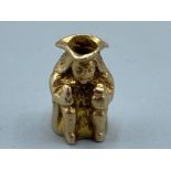 Vintage 9ct gold Toby jug charm, 2.7g