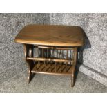 Dark Ercol magazine rack