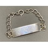 Sterling silver ID Bracelet 16.3G