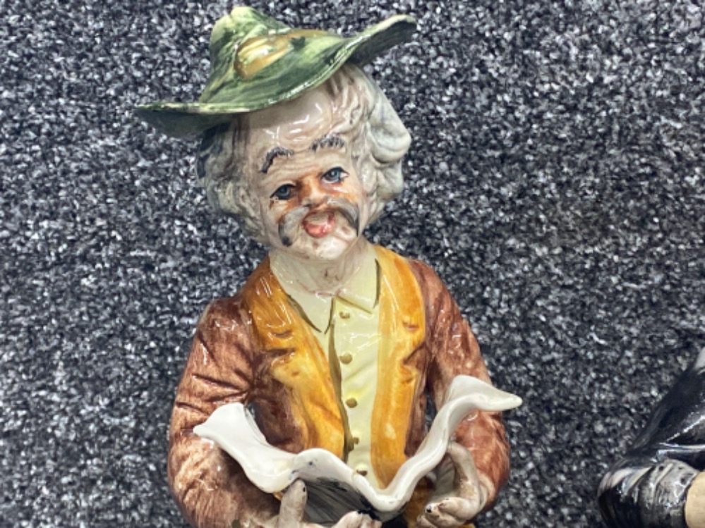 Pair of Capodimonte figures together with a Staffordshire style Shakespeare figure - Bild 2 aus 3