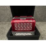 Diatonic button 12 bass accordion by gear4music in original carry case