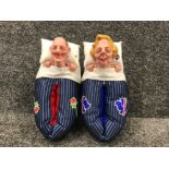 Pair of Neil kinnock and Maggie thatcher slippers