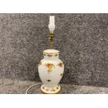 Royal Albert old country roses large table lamp base, height 52cm