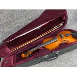 Alfred Stingl by Hofner violin & bow with protective case
