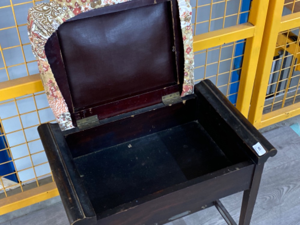 Mahogany framed storage piano stool - Bild 2 aus 2