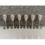 Set of 6 silver plated “Falstar” goblets