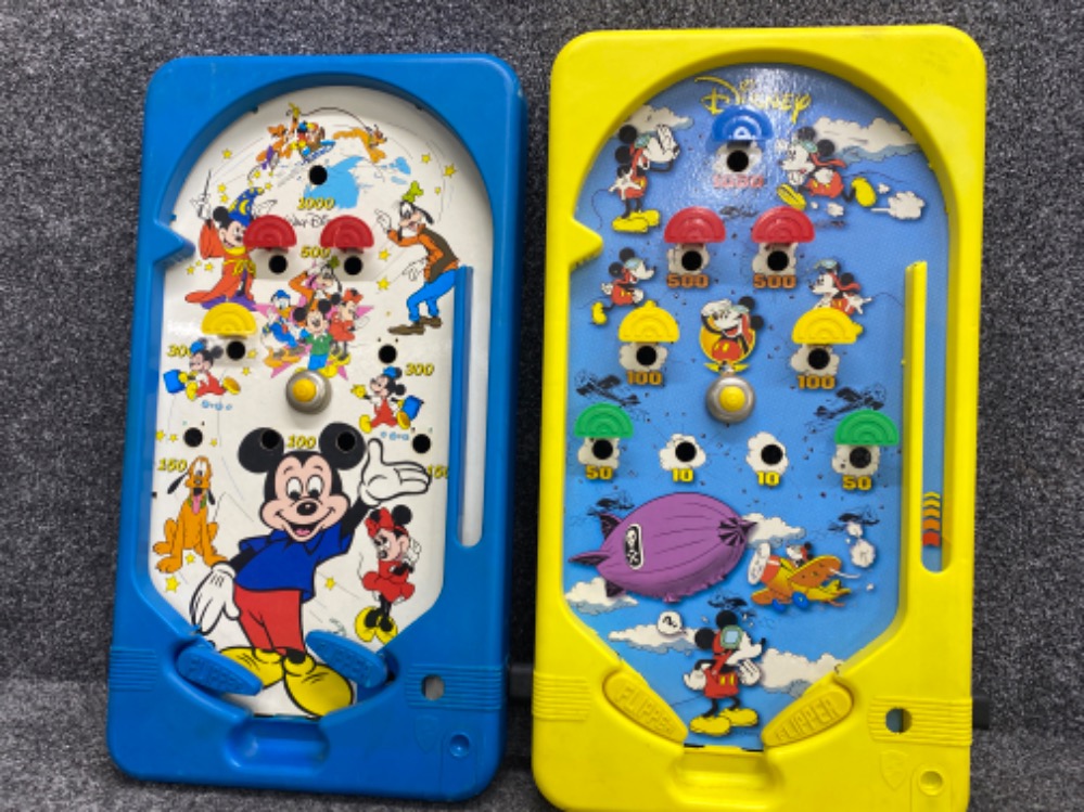 2x vintage Walt Disney Mickey Mouse pinball games