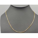 9ct gold box link chain, 5.5g, length 46.5cm