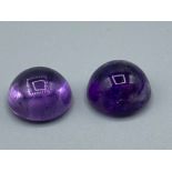 2x Amethyste round Cabochon 12mm