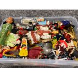 Box containing a large quantity of miscellaneous vintage dolls