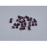 9.55ct Garnet star cut 4mm gemstones