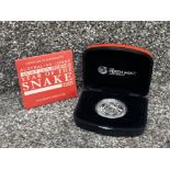 Australian lunar 1/2oz .999 silver 1 dollar coin “ year of the snake” 2013 with original box and