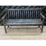 Three seater garden bench . Length 146cm