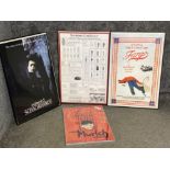 4x large movie posters “framed” includes Edward Scissorhands, Fargo, The Awdrey-Gore legacy & the