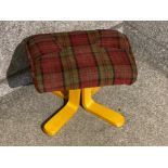 Vintage Tartan fabric footstool