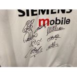 Signed Real Madrid shirt which includes David Beckham, Zinedine Zidane, Brazilian Ronaldo etc