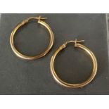 Ladies 9ct gold hoop earrings 1g