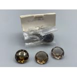 10 round smokey Quartz 18mm gemstones