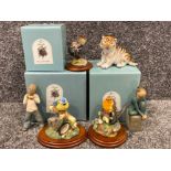 3x Border fine arts bird ornaments by Russell Willis all with original boxes together with 2x Willow