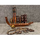 Large quantity of Maori tourist carvings