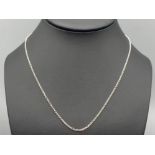 Brand new ex display silver belcher chain, 18”2.7g