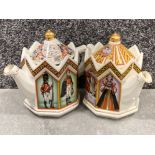 2x Saddler teapots “Staffordshire” includes King Henry VIII and his six wives & The Duke of