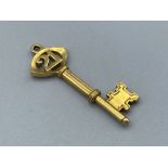 9ct gold 21st birthday key to the door charm 2.3g