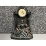 Art Nouveau figured mantle clock “Crosa Quartz” height 35cm