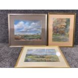 3 pastel pictures including Northumberland, Rothbury all signed by Jean Johnson