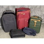 2x large luggage cases & 3x hand luggage