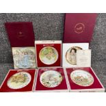 Set of 4 Royal Albert collectors plates spring, summer, autumn & winter with original boxes together