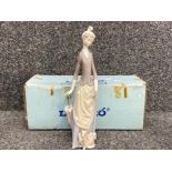 Lladro figure 4761 lady with dog (matte finish) with original box