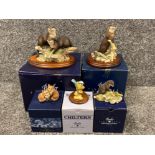 Total of 5 Border fine arts animal sculptures all with original boxes including “Spring