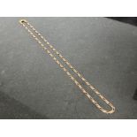 9ct gold fancy link chain. 20” length 8.6g