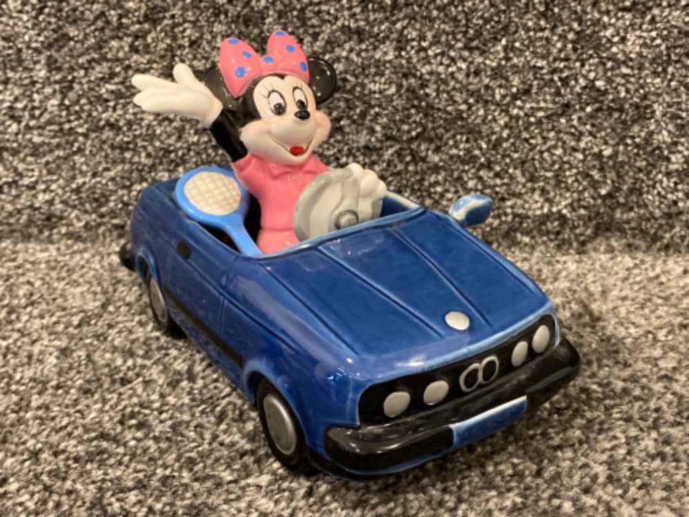 Hand painted Musical Walt Disney car with Minnie Mouse, by Schmid