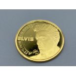 Elvis Presley solid 9ct gold 2021 two crown “Elvis its now or never” coin 8.1g